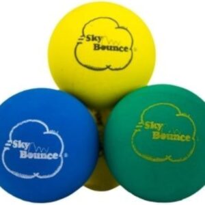 Sky Bounce Color Rubber Handballs for Recreational Handball, Stickball, Racquetball, Catch, Fetch, and Many More Games, 2 1/4-Inch, Assorted, 12 Count