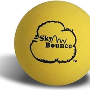 Sky Bounce Color Rubber Handballs for Recreational Handball, Stickball, Racquetball, Catch, Fetch, and Many More Games, 2 1/4-Inch, Yellow, 12 Count