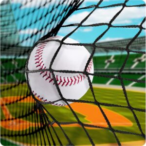 Sport Net Baseball Nets,Over 12 Sizes from 10 to 50 feet Baseball Softball Backstop Nets with 33 feet Nylon Rope, Heavy Duty Hitting Practice for for Backyard,Garage, Basement.